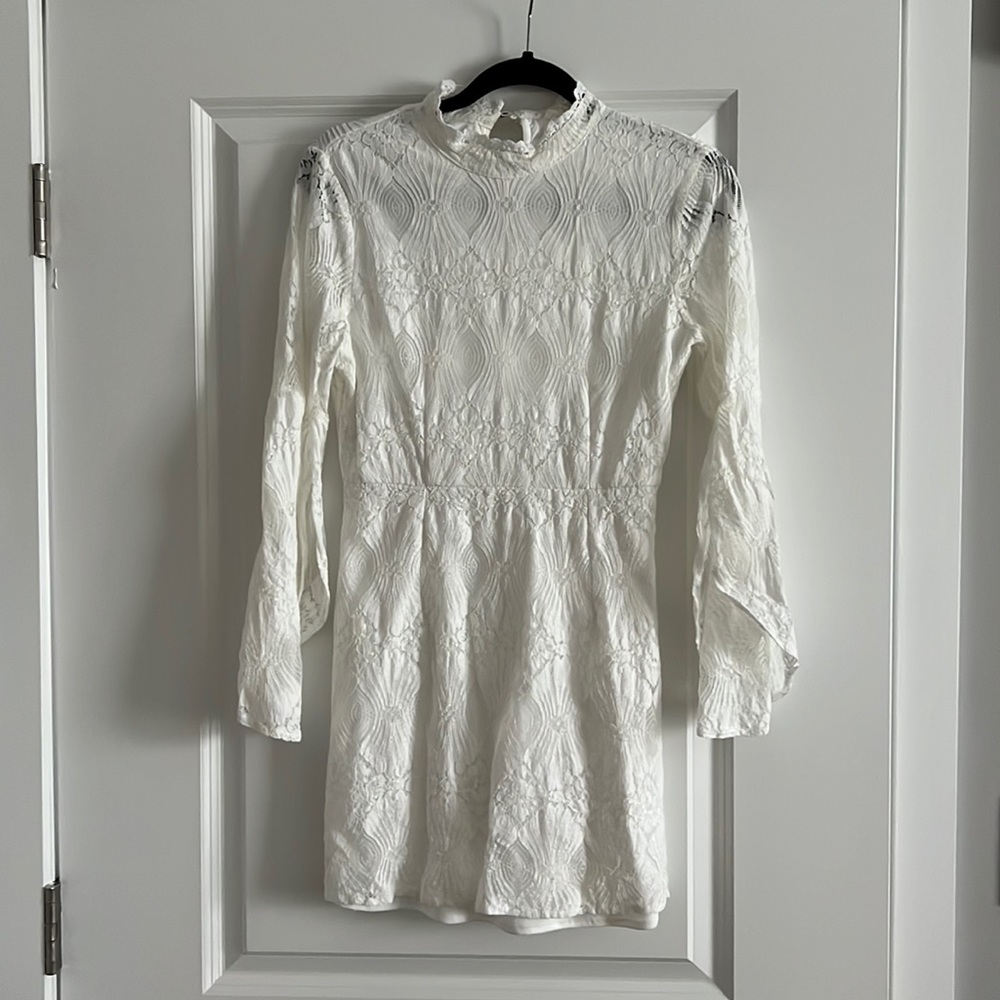 White Lace Mini Dress